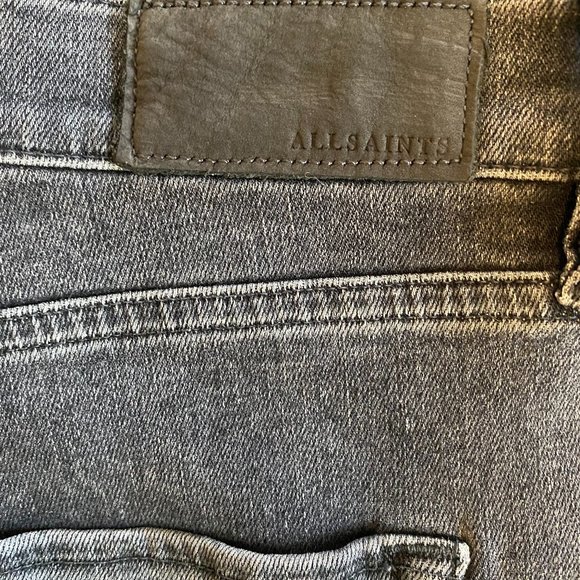 NWT All Saints Eve Skinny Jeans in Raven Black - Picture 8 of 10